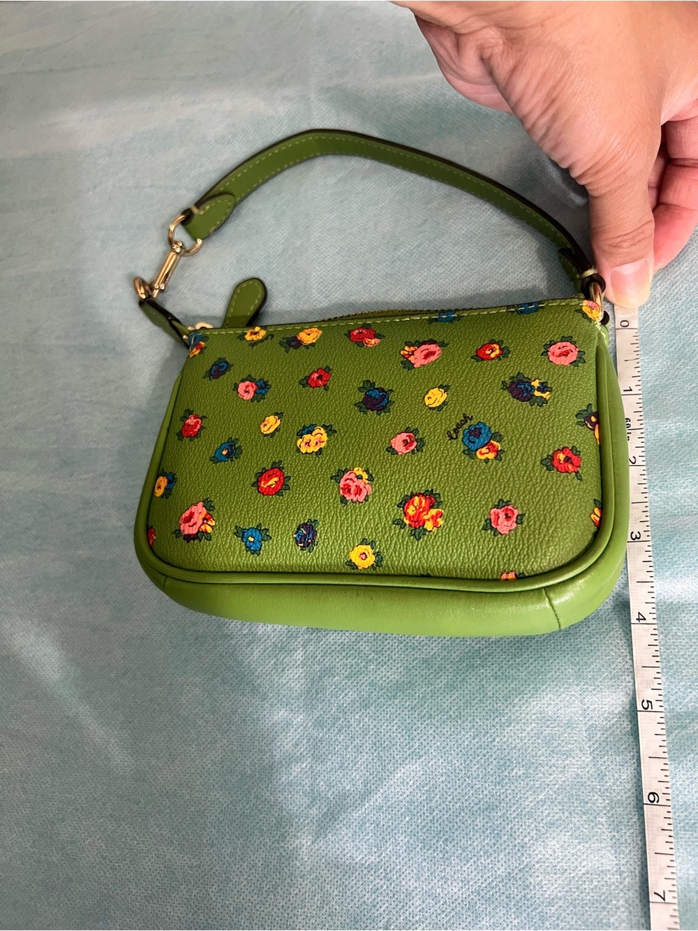 Coach Nolita 19 Green Floral Women’s handbag - Picture 12 of 14